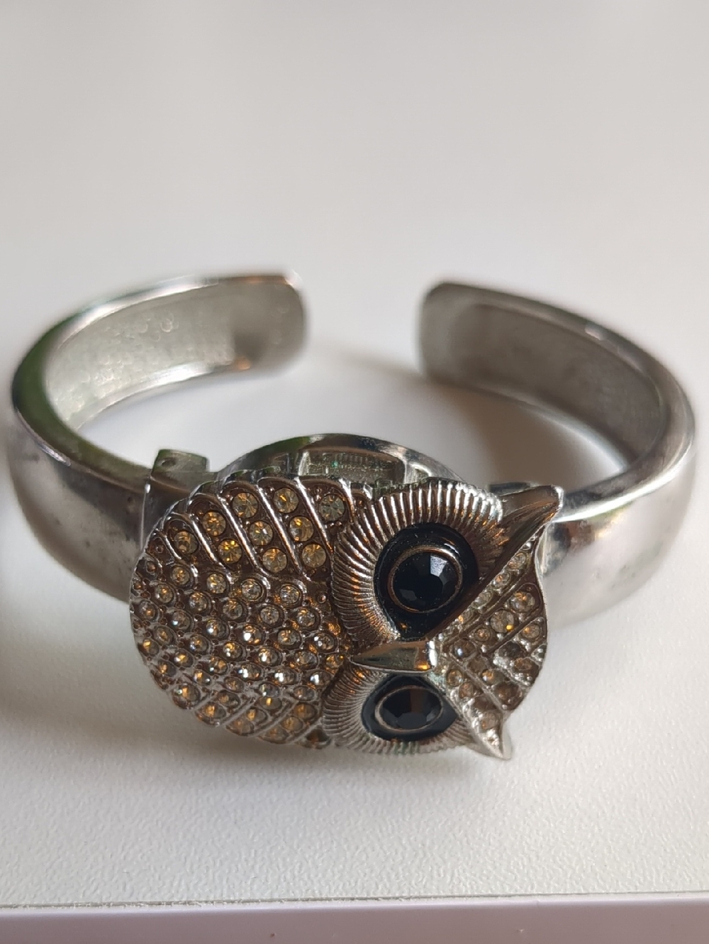 Wristwatch Bracelet Bangle with Owl Cover